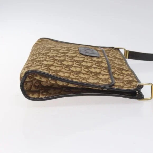 Authentic Christian Dior Trotter Canvas Shoulder Bag Brown - Picture 10 of 16